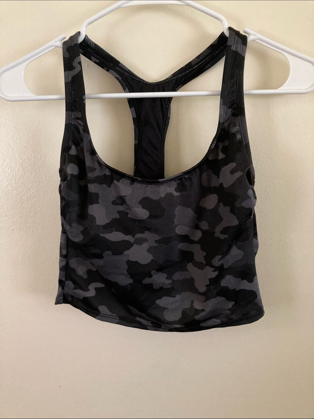 all in motion Black & Gray Camouflage Racerback Sports Bra